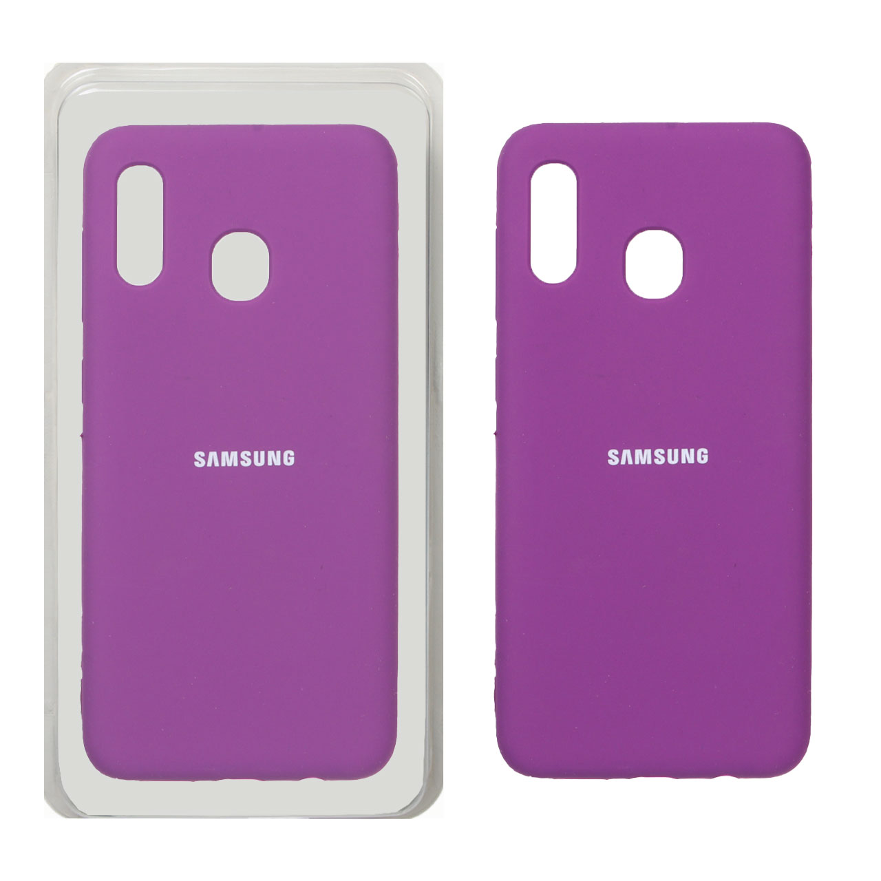 قاب سیلیکونی پاک کنی اورجینال Samsung Galaxy A30 / A20 - ارغوانی (پک اصلی)